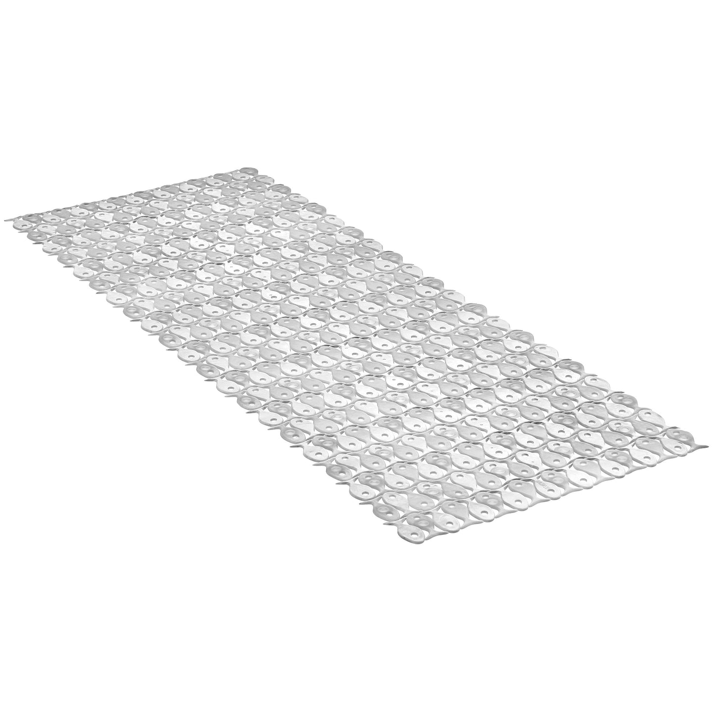 TATAY Bath Mat, Non-slip, PVC with Suction Cups, Resistant to Mold and Microbes, Anti-Bacterial, Pisces Design, White. Measures 97 x 36 cm
