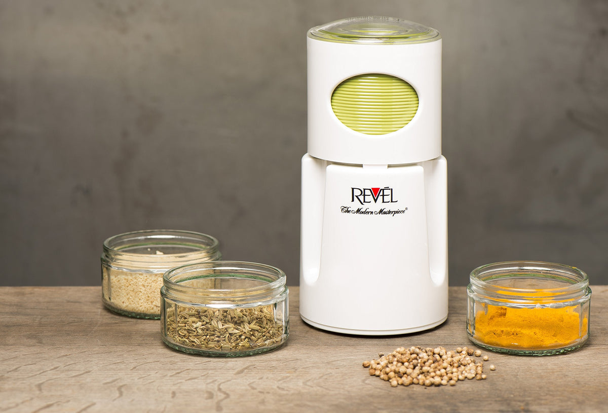 Revel CCM104 Wet and Dry Grinder, Plastic, White/Green