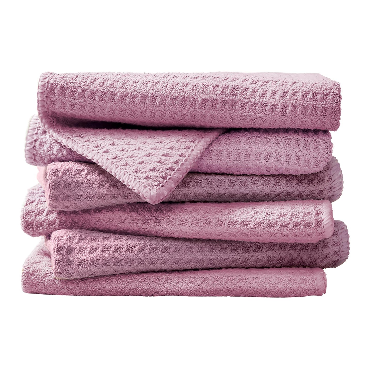 EURSPEUNG Microfibre Cloths, All-Purpose Cleaning Cloths, Purple, Pack of 6, Size 30 x 30 cm