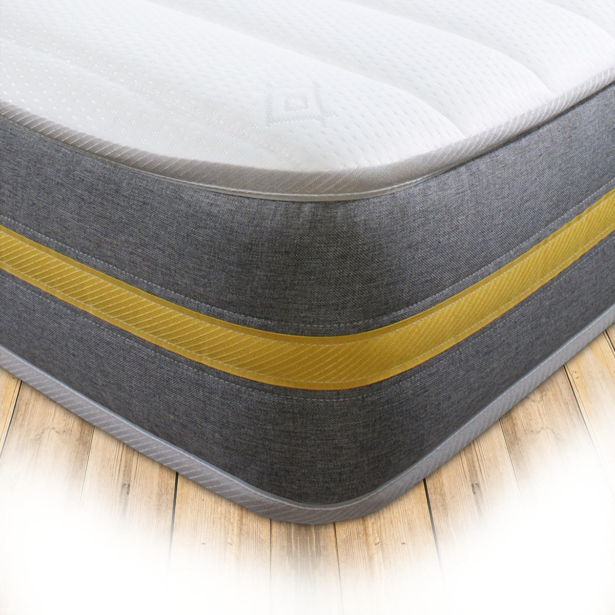 Starlight Beds Lunar Luxe Grey Sprung Hybrid Small Single Mattress
