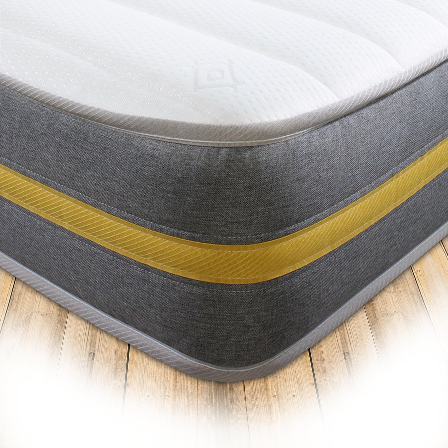 Starlight Beds Lunar Luxe Grey Sprung Hybrid European Small Single Mattress