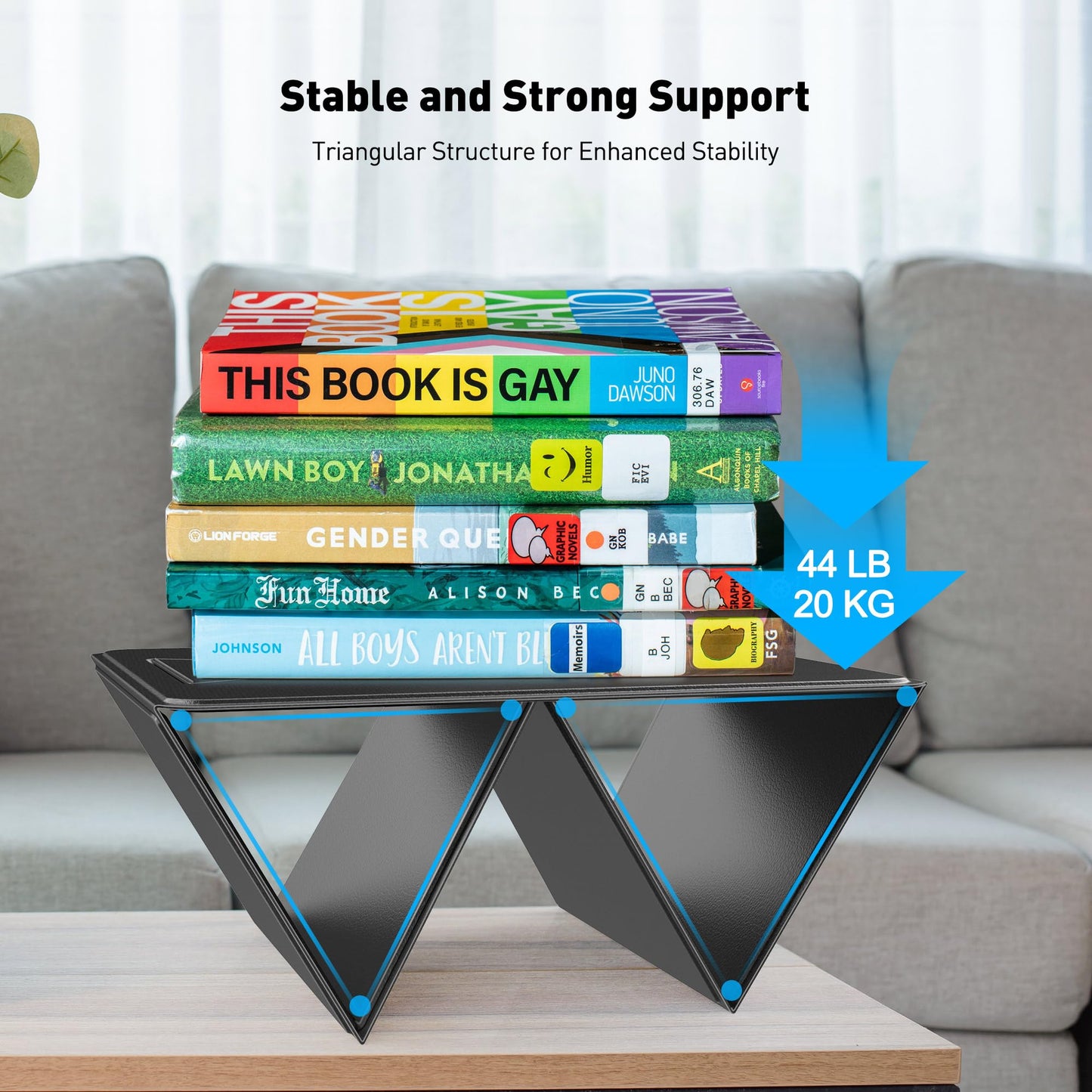 AboveTEK Ultra-Sleek Portable Laptop Lap Stand, 2-in-1 Foldable MacBook Stand for Desk & iPad Tablet Stand Holder