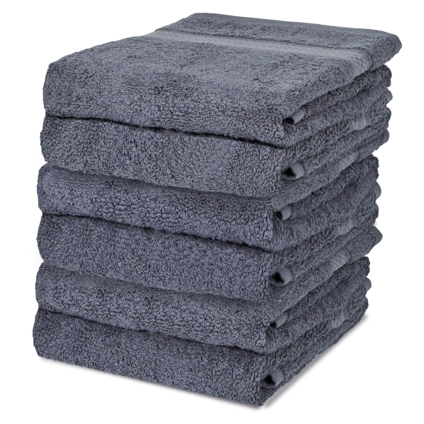IBIMZA Hand Towel - Soft & Super Absorbent Grey Hand Towels for bathroom, Ring Spun Quick Dry Egyptian Cotton Hand Towel Set of 6 Bathroom Hand Towels