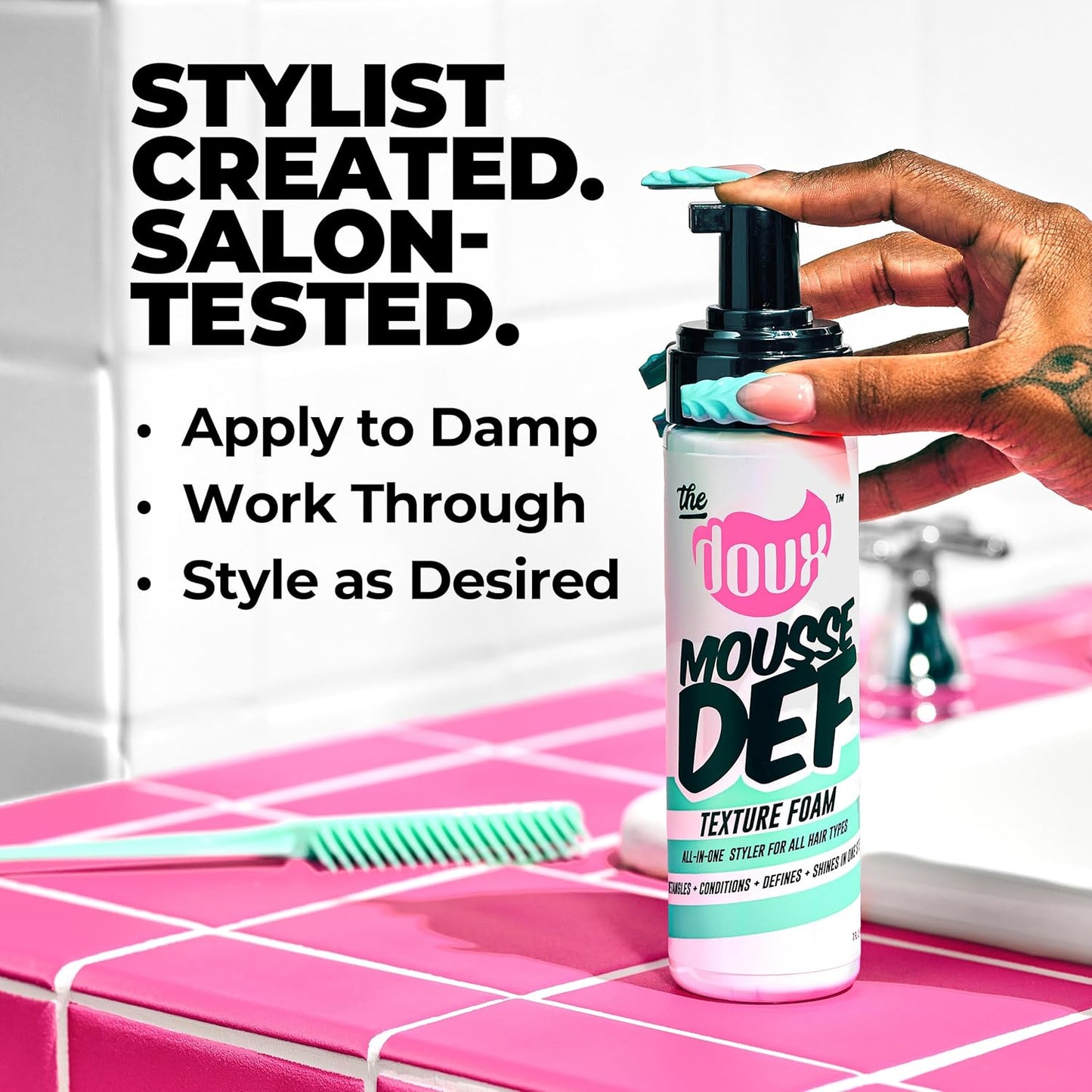 The Doux Mousse Def Texture Foam for High-Definition Curls and Shine
