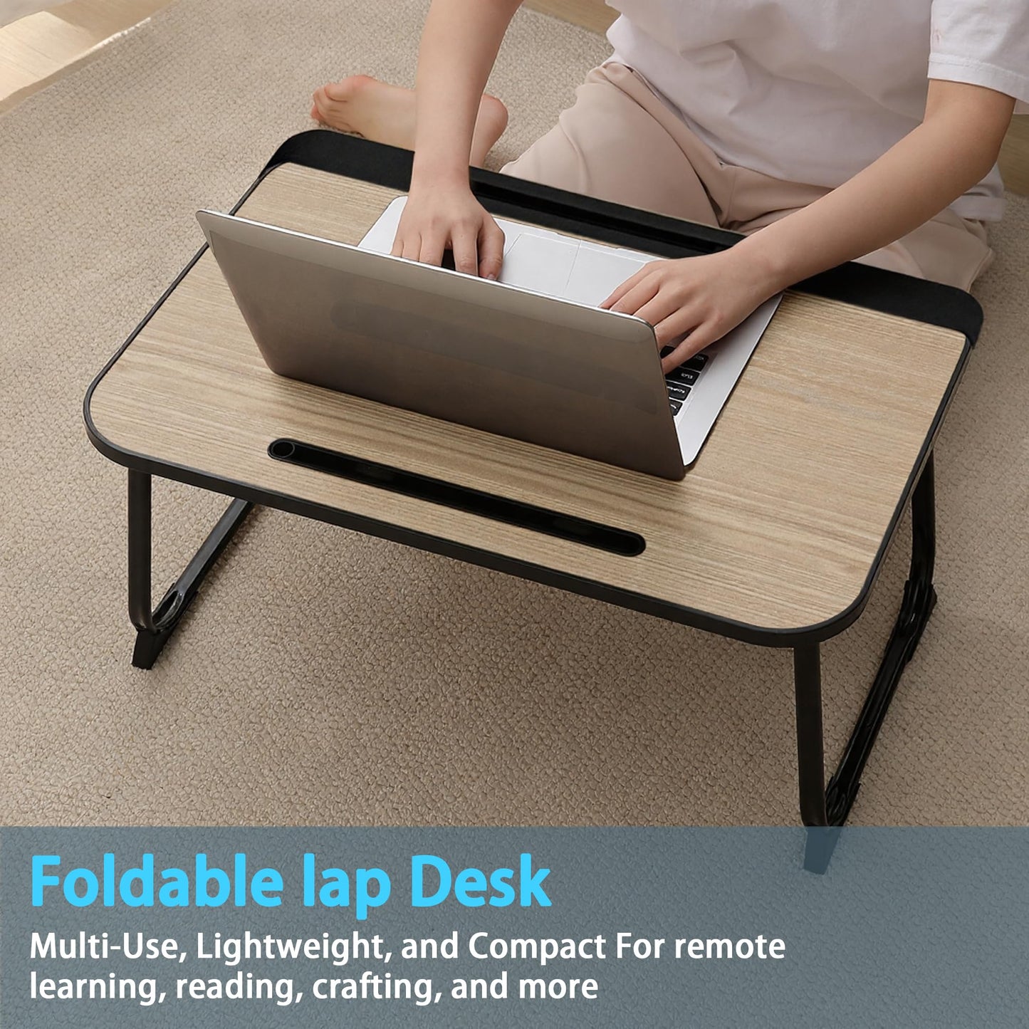Laptop Bed Desk - Lap Desk for Breakfast in Bed, Study, Office Work, Gaming, Writing & Reading,Tray Table for Sofa, Couch