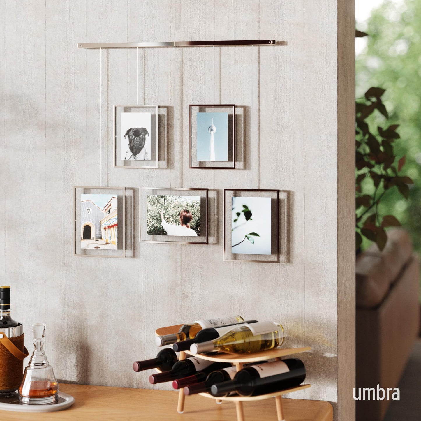 Umbra Photo Frames, Chrome, Normal, 5 Frames