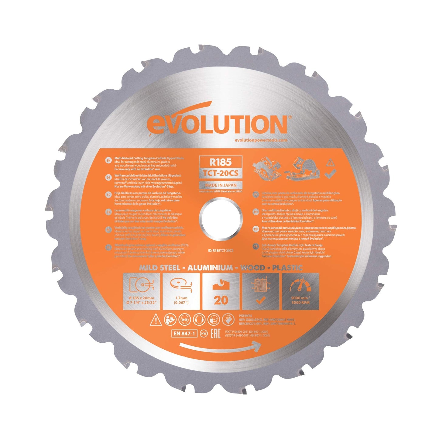 RAGE? Multipurpose Circular Saw Blade 185 x 20mm x 20T