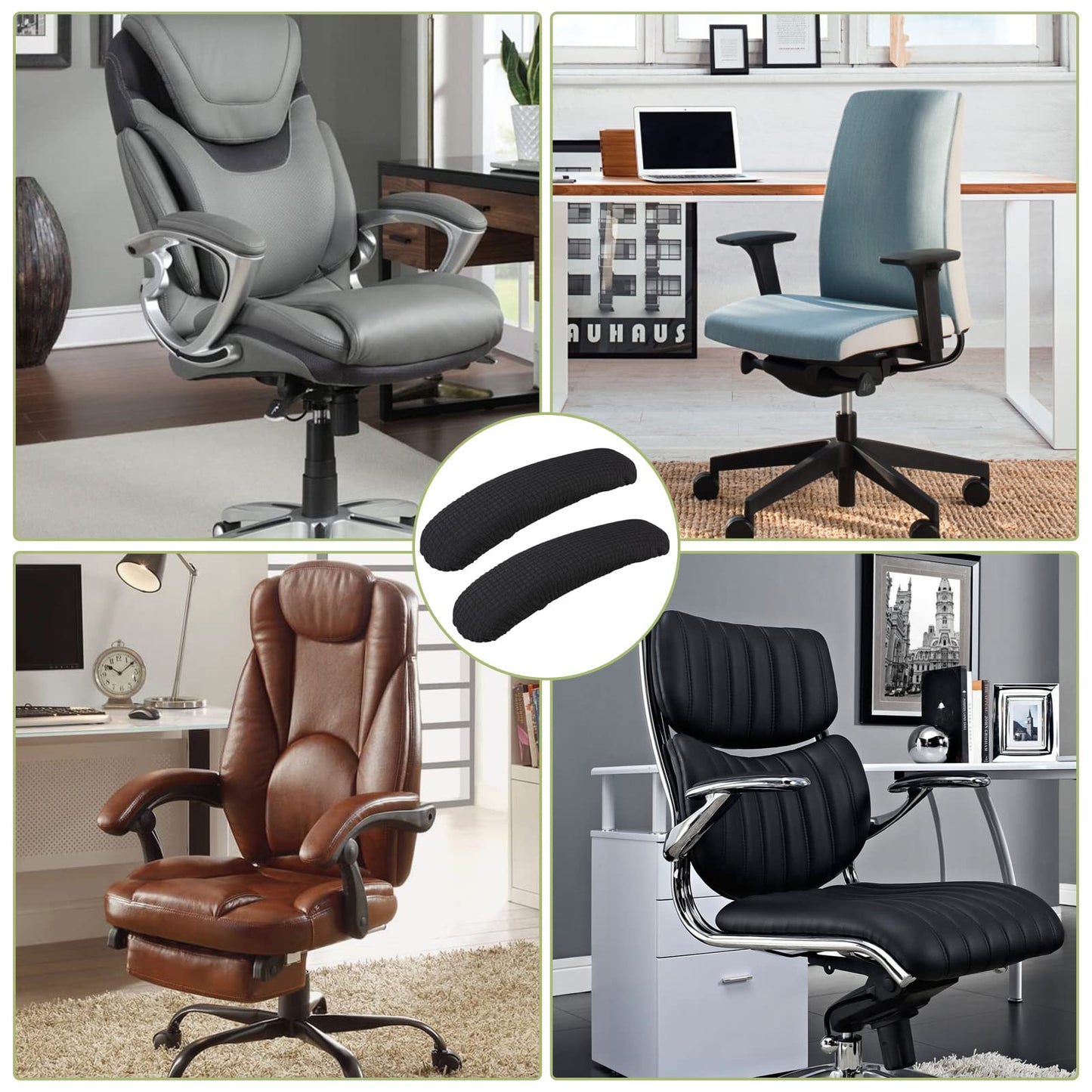 Vin Beauty Office Chair Armrest Covers, 2Pcs Office Removable Arm Rest Covering, Elastic Chair Armrest Covers, Office Seat Hand Rest Protector