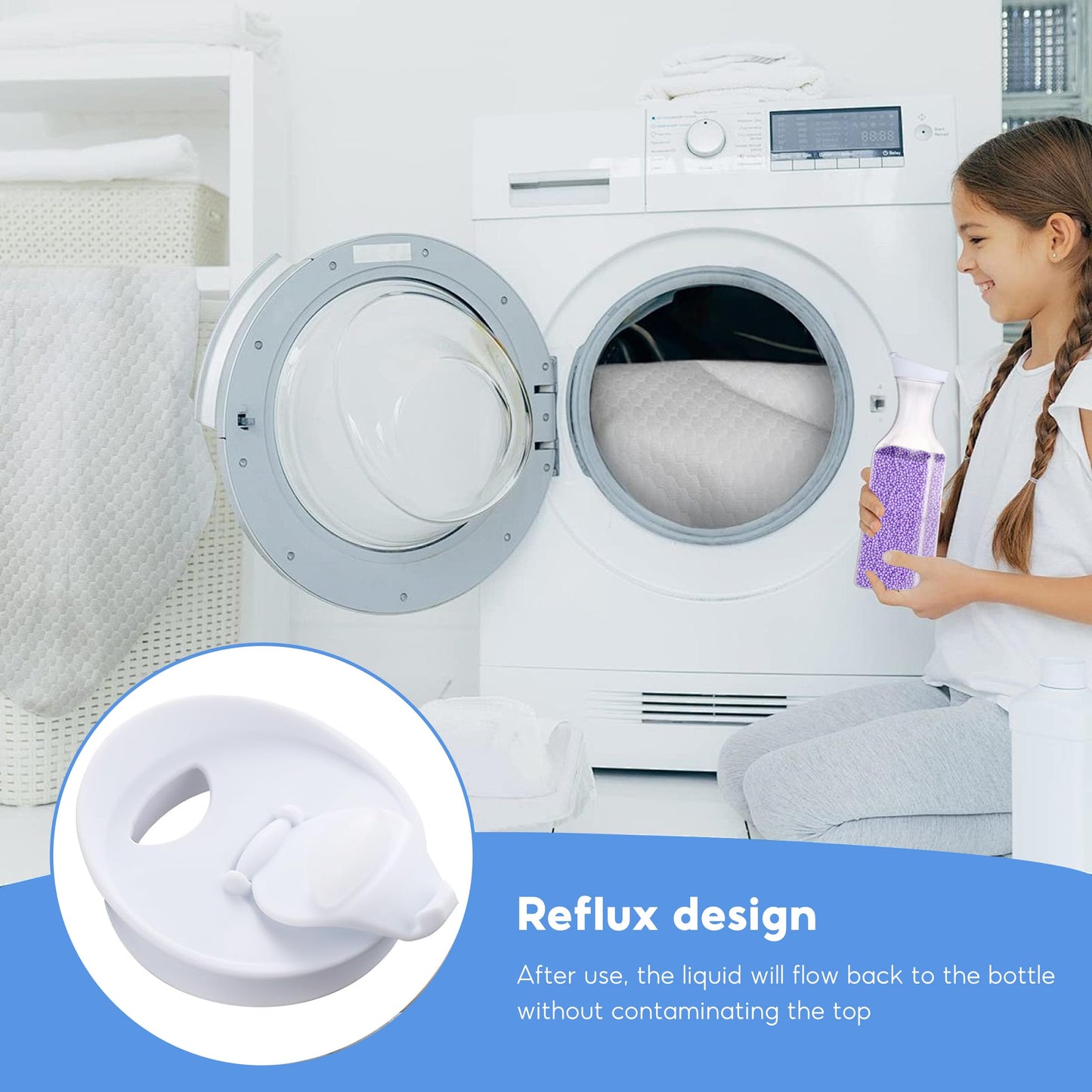 2PCS Washing Powder Storage, 1.5L Detergent Dispenser with 2 Funnel