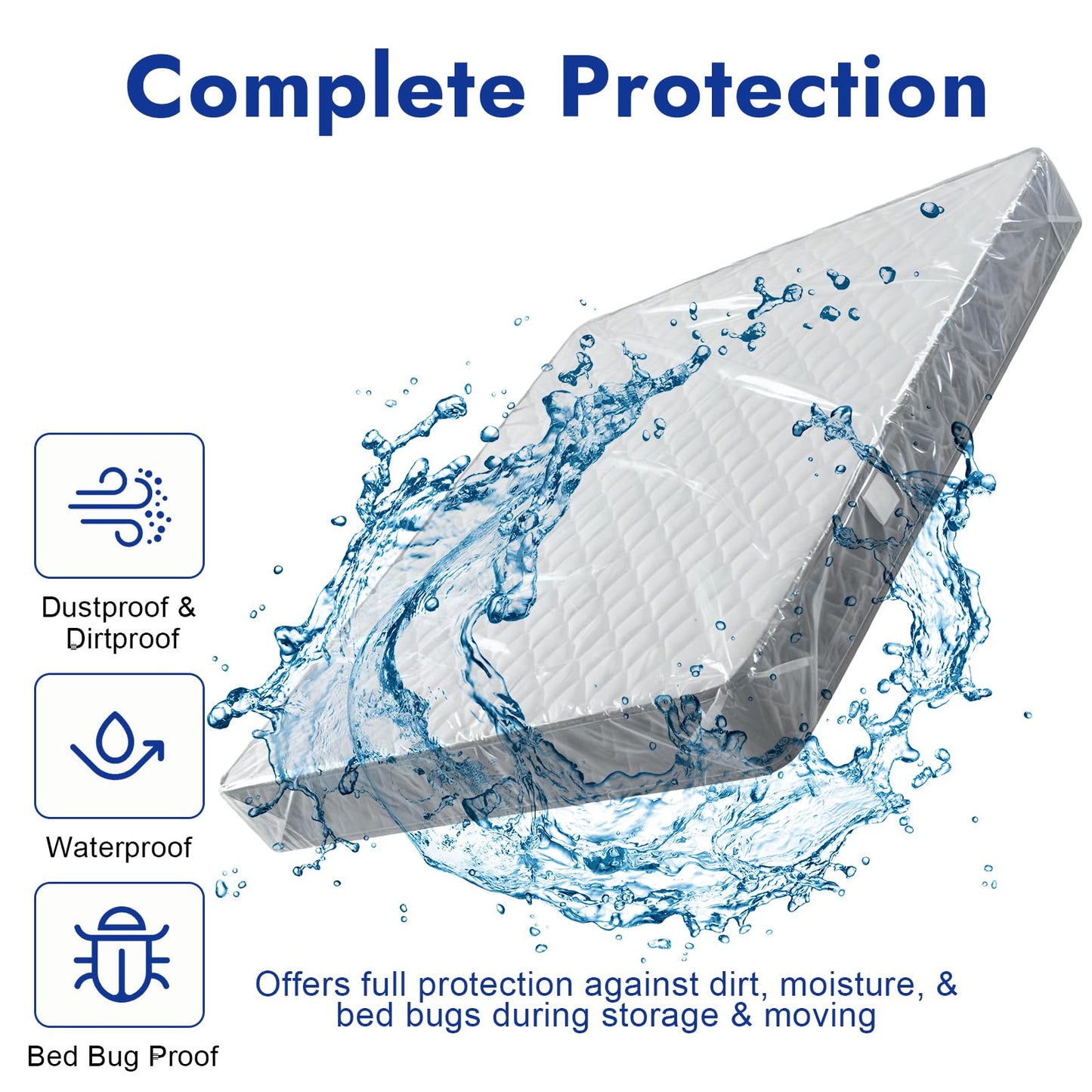Waterproof Mattress Cover for Moving & Storage, 120 × 240 × 35 cm