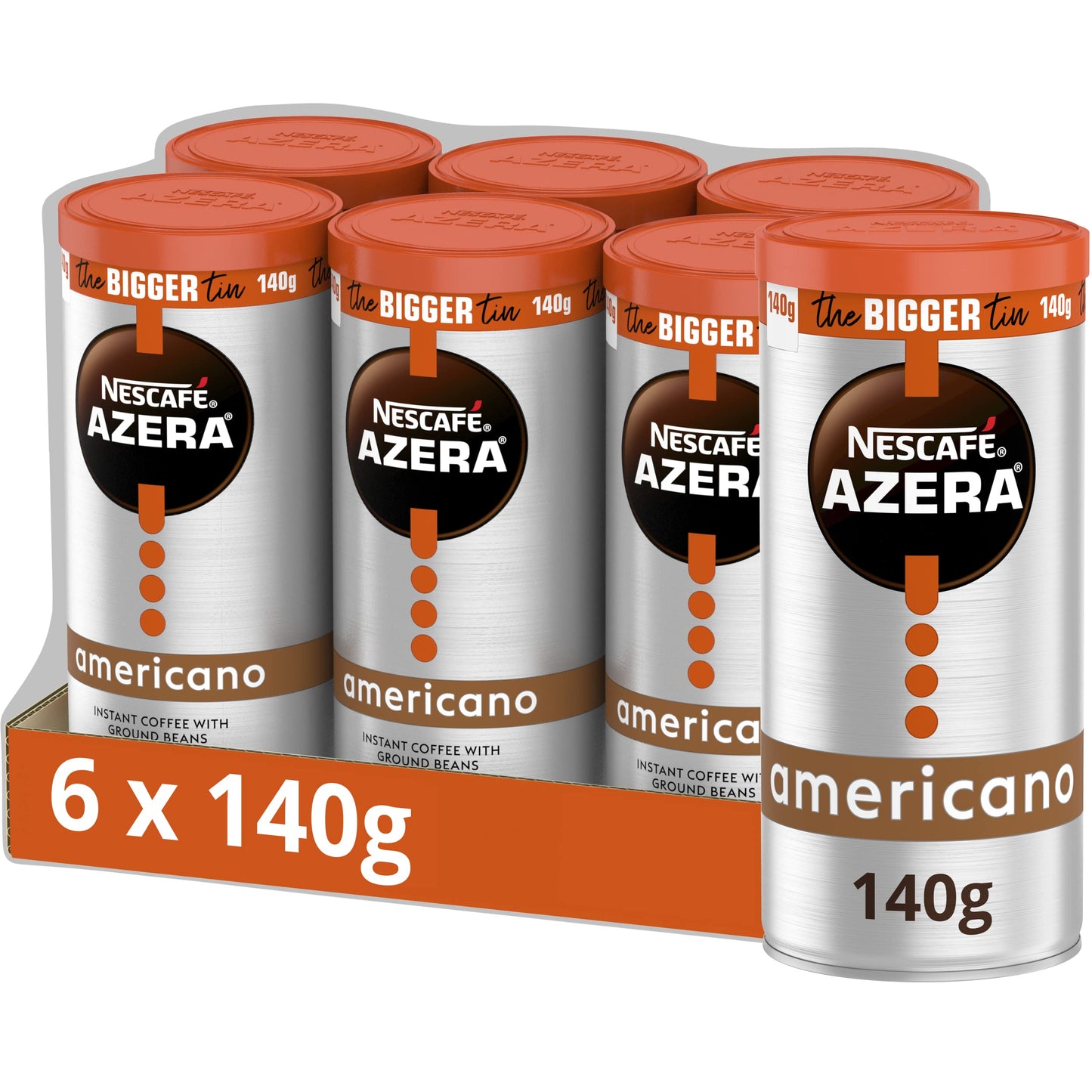 NESCAF? Azera Americano Instant Coffee 140g (Pack of 6), Package May Vary