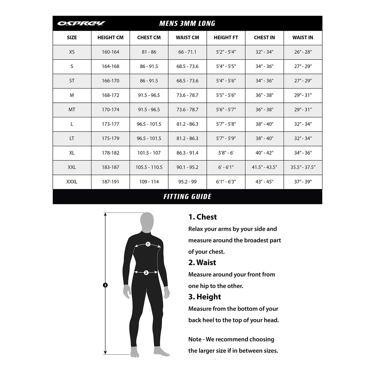 Osprey Men's Full Length 3 mm Summer Wetsuit, Adult Neoprene Surfing Diving Wetsuit, Origin, Red, L