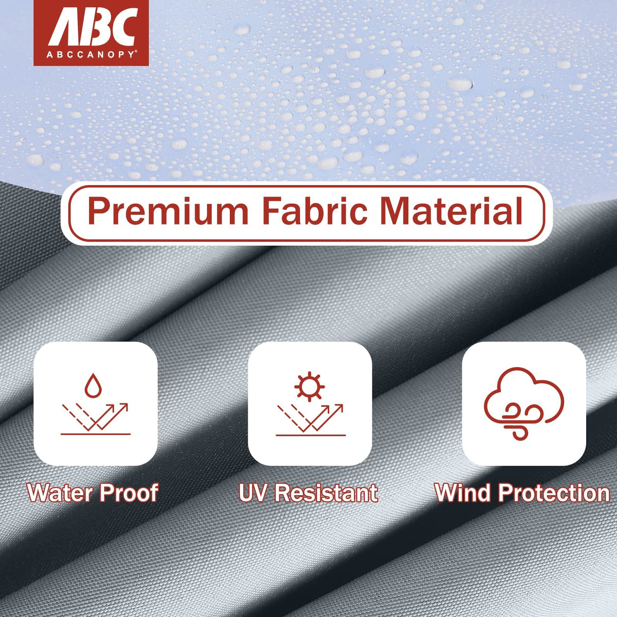 ABCCANOPY 2 Pack of 3M Gazebo Marquee Replacement Exchangeable Side Panel Wall Panels Walls,Grey