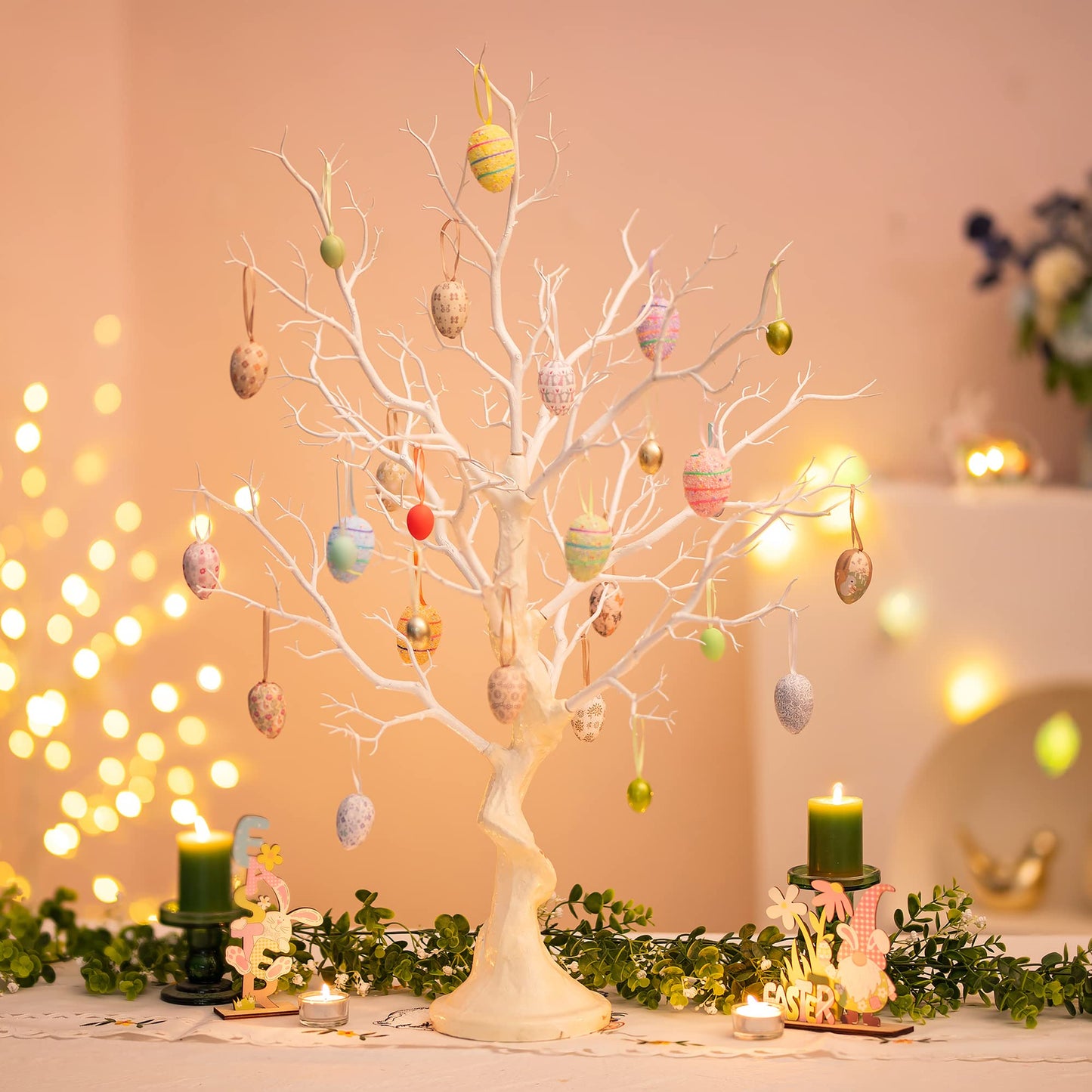 White Artificial Trees Twig Tree - 80cm Tall Fake Christmas Tree for Table Centrepiece Ornament Display Tree Easter Tree Inweder Wishing Tree for