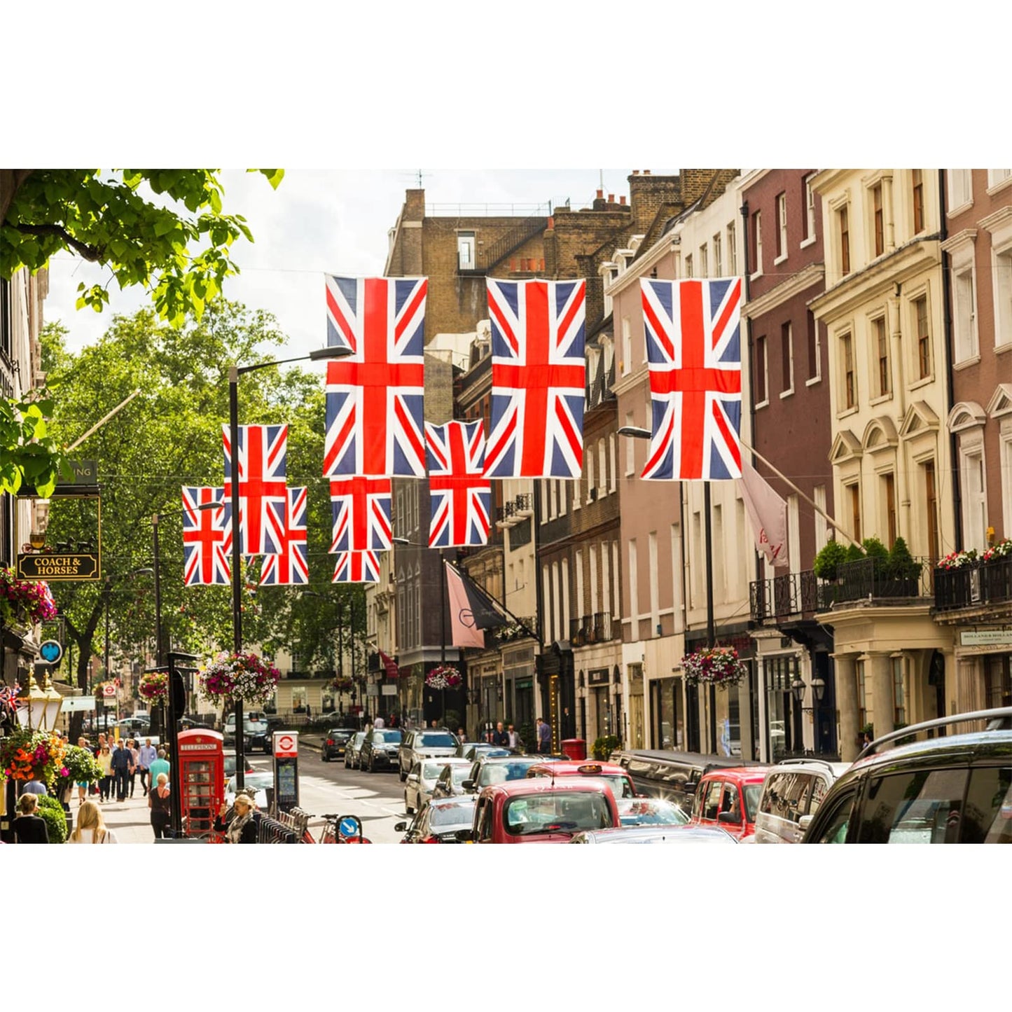 Homissor British Flag Cotton 3x5 Union Jack England Flags Embroidered Sewn Stripes United Kingdom UK Flag Heavy Duty Indoor