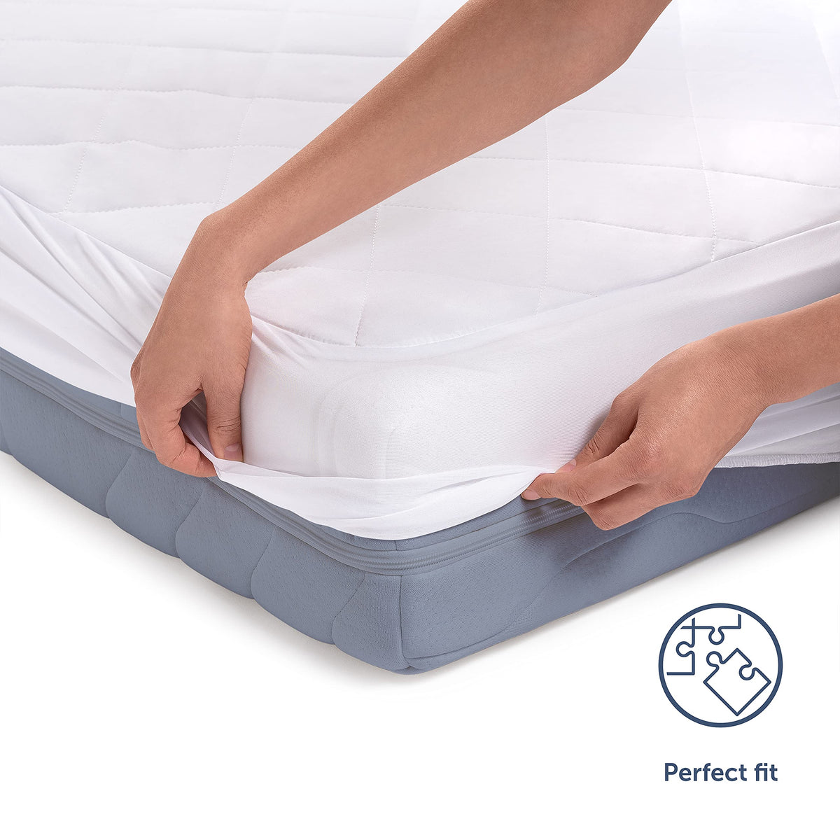 Blumtal QUILTED Mattress Protector KING SIZE - Super Soft Padding, Extra Deep Mattress Protector, Protection against Bed Bugs - 150 x 200 x 40 cm