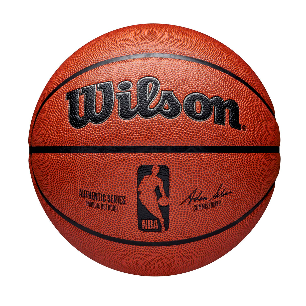 Wilson Basketball, NBA Authentic Series Model, Indoor/Outdoor, Mixed Leather, Size: 7, Brown