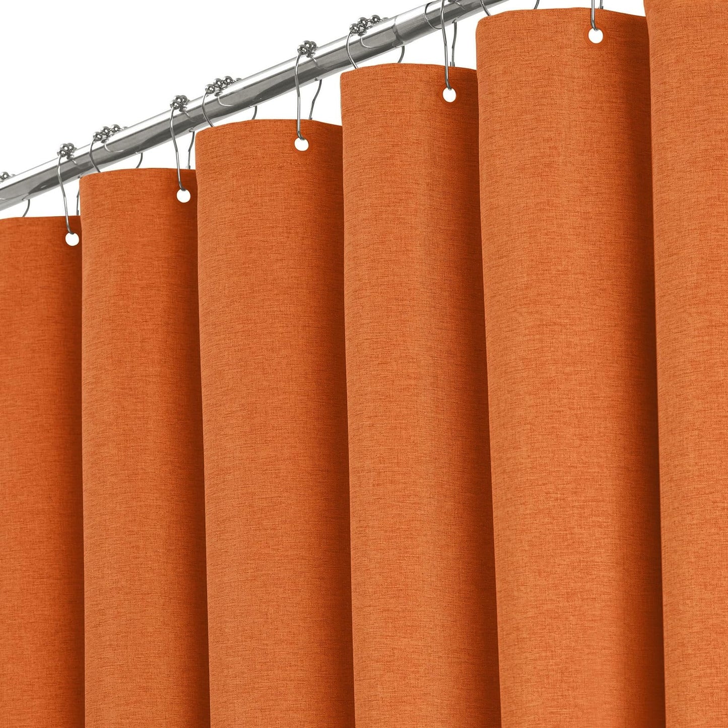 BTTN 182 x 214cm Drop Extra Long Shower Curtain, Weighted Mould Resistant Waterproof Linen Fabric Bath Curtain for Bathroom, Heavy Duty Large Luxury