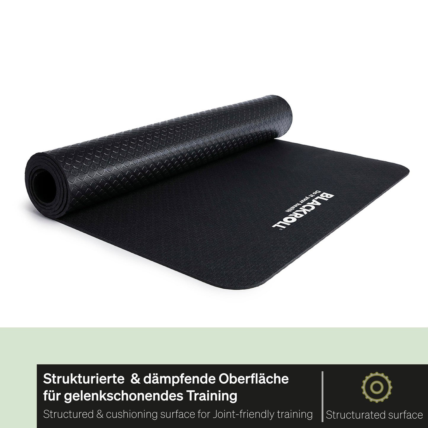Blackroll mat ? the original. Black Cushioned Gym Mat 65cm x 185cm Ideal for Exercise, Yoga, Pilates, Mat with gym bag