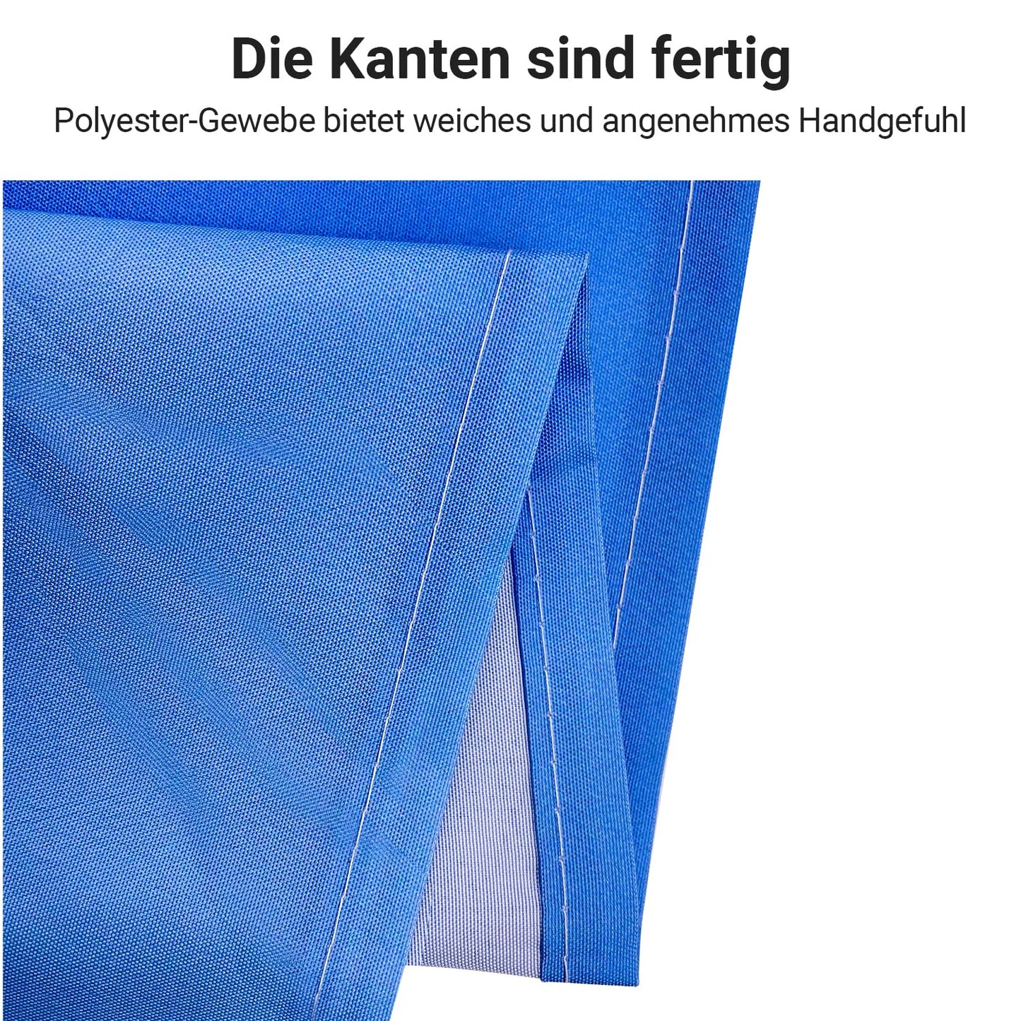 Lerores Shower Curtain, 150 x 200 cm, Sea Blue, Weighted Hem, Anti-Mould Textile, Water-Repellent