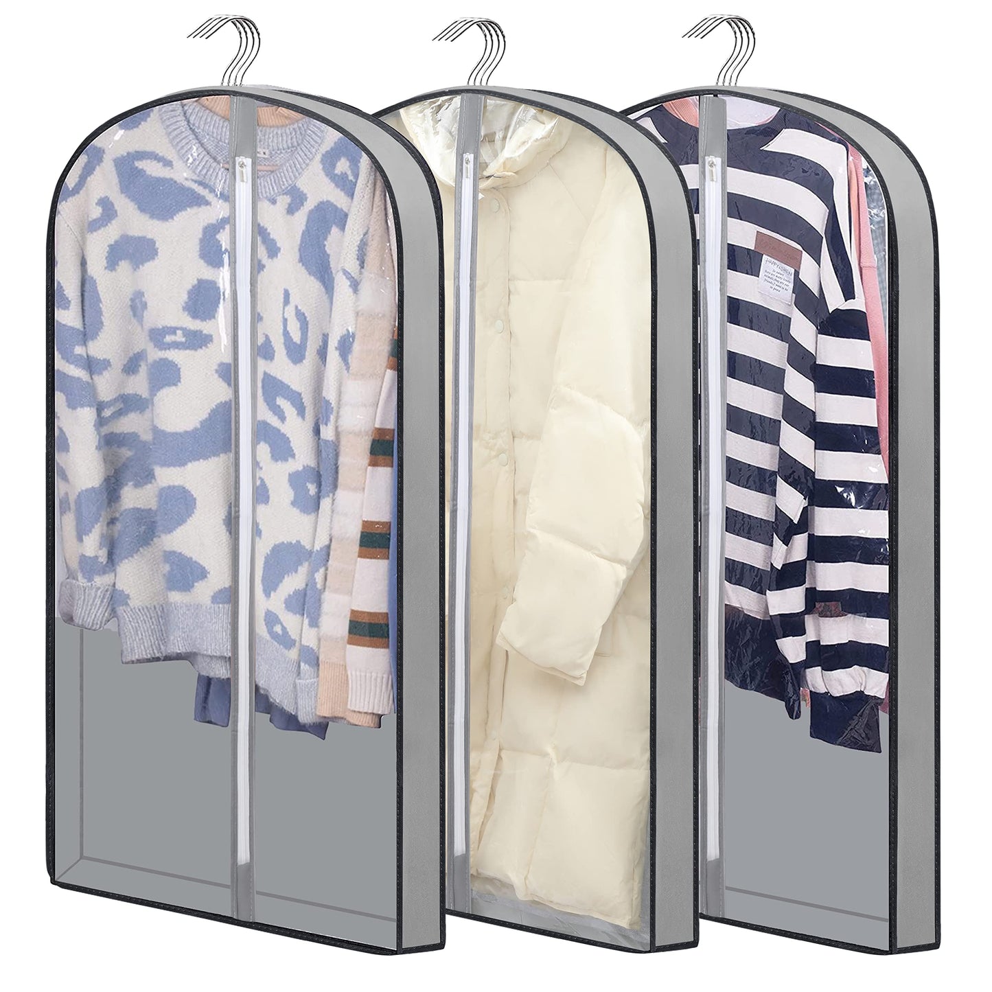 laeeyin Garment bags Suit cover bags for hanging clothes 100cm, Moth Proof Dress Bag Covers Damp-proof Suit Storage Bag Clothes