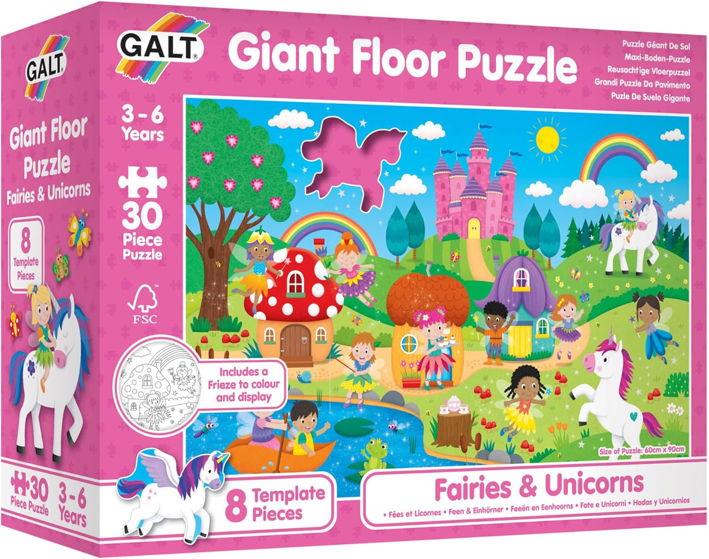Galt Giant Floor Kids Jigsaw Puzzle, 60 x 90 cm, New but open box, checked, complete