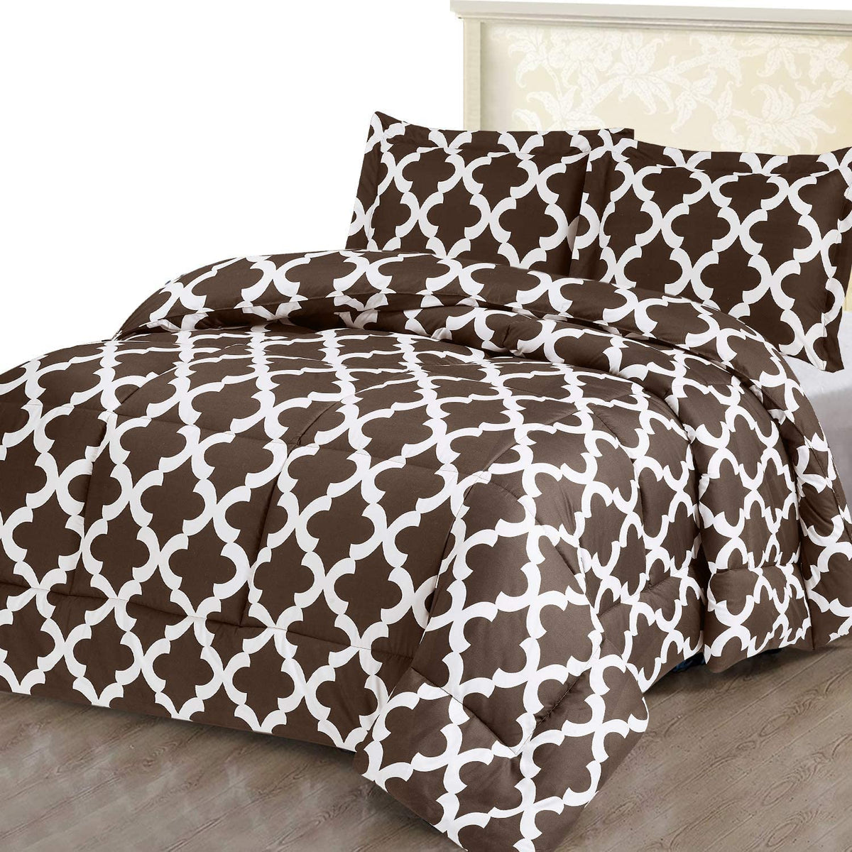 ComfyWell King Size Duvet - Printed Comforter Bedspreads, Coverlets & Sets, 2 Pillowcases Warm and Anti Allergy All Season Coverless Duvet, Throws For