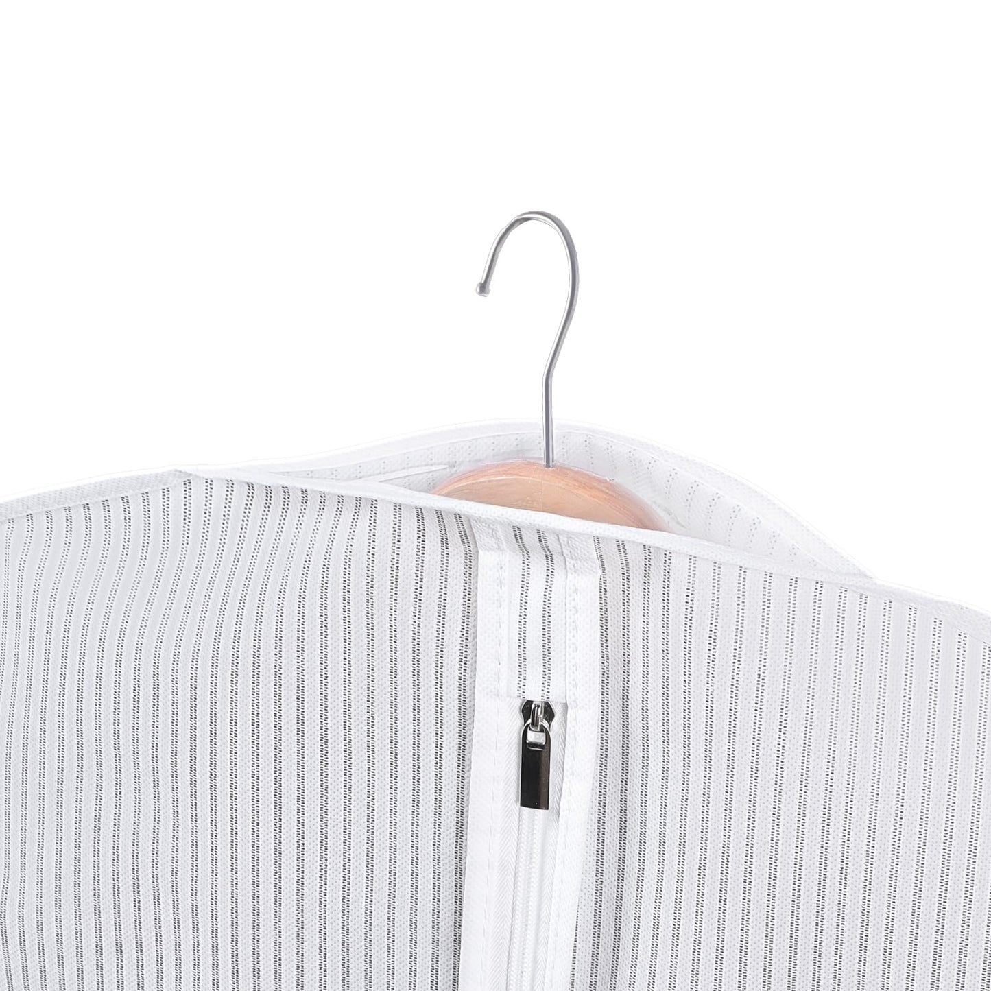 Univivi Garment Bag, 40 inch Clothes Covers, 5 Pack, White