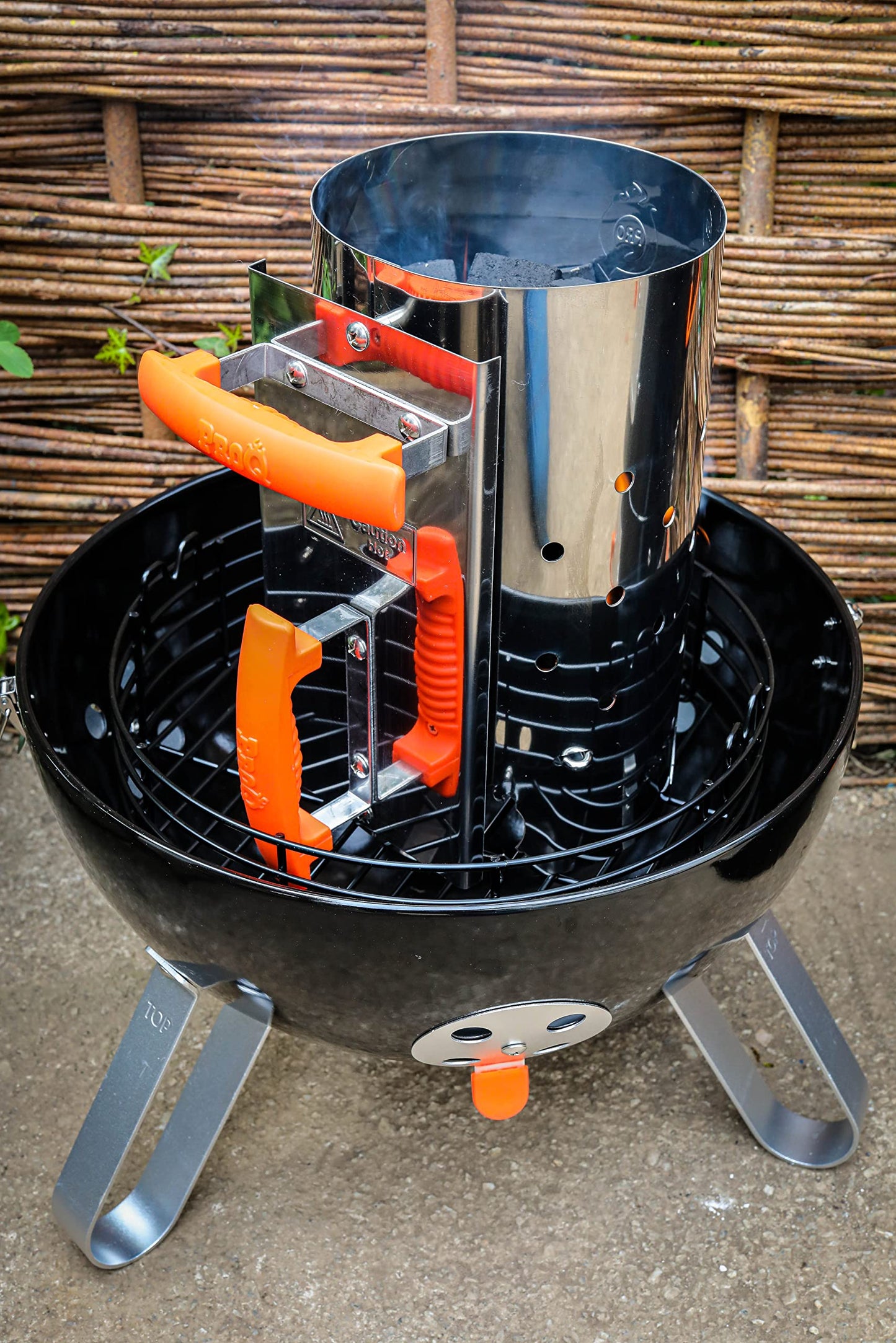 ProQ Charcoal Chimney Starter, Stainless Steel BBQ Starter, BBQ Chimney Starter for Coal & BBQ Charcoal Briquettes, BBQ Fire Starter