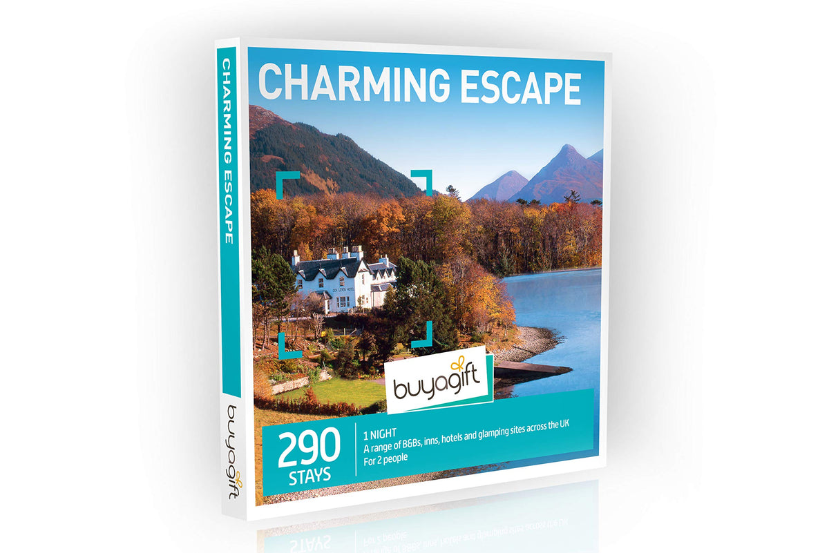 Buyagift 1-Night Charming Escape Gift Experience Box for 2-290 Hotel & Glamping Overnight Stays