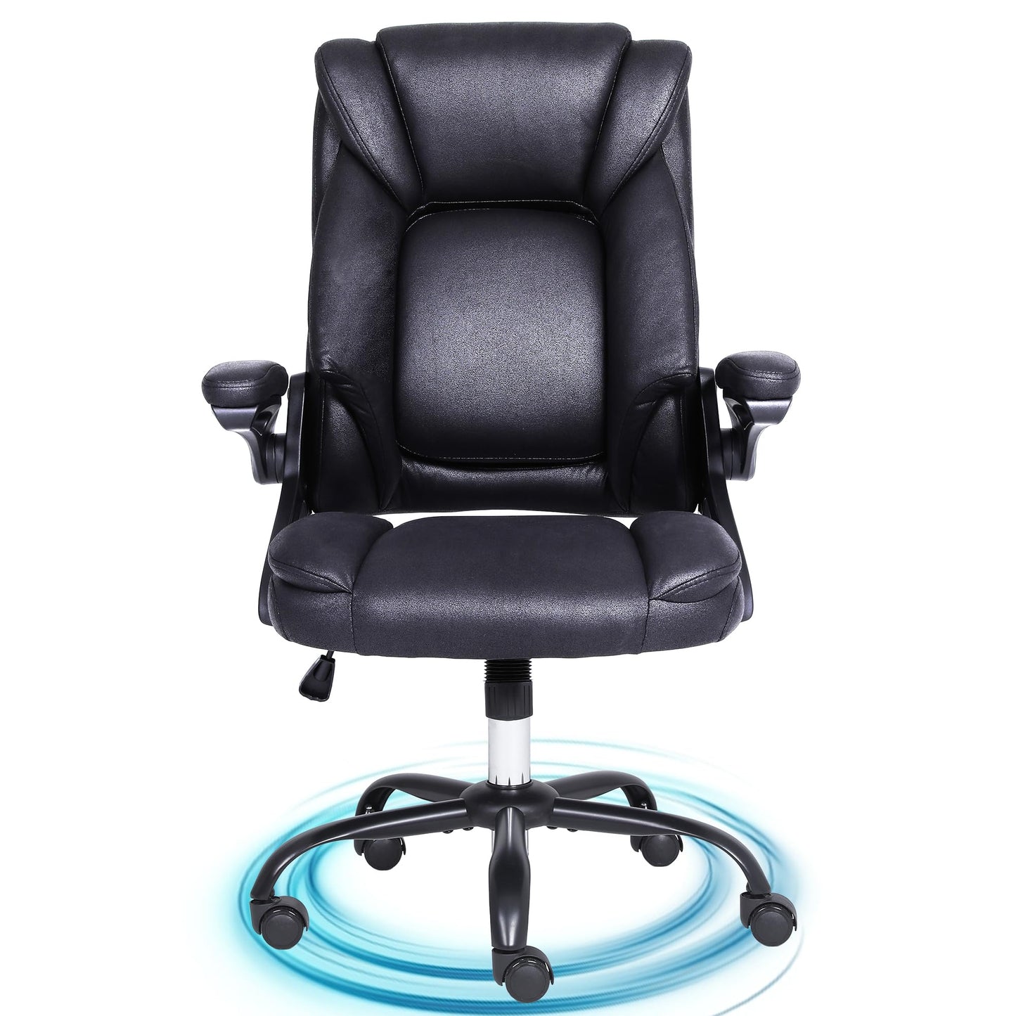CHI ENERGY Executive Office Chair, Ergonomic Desk Chair with Padded Flip-up Armrests and Cushion