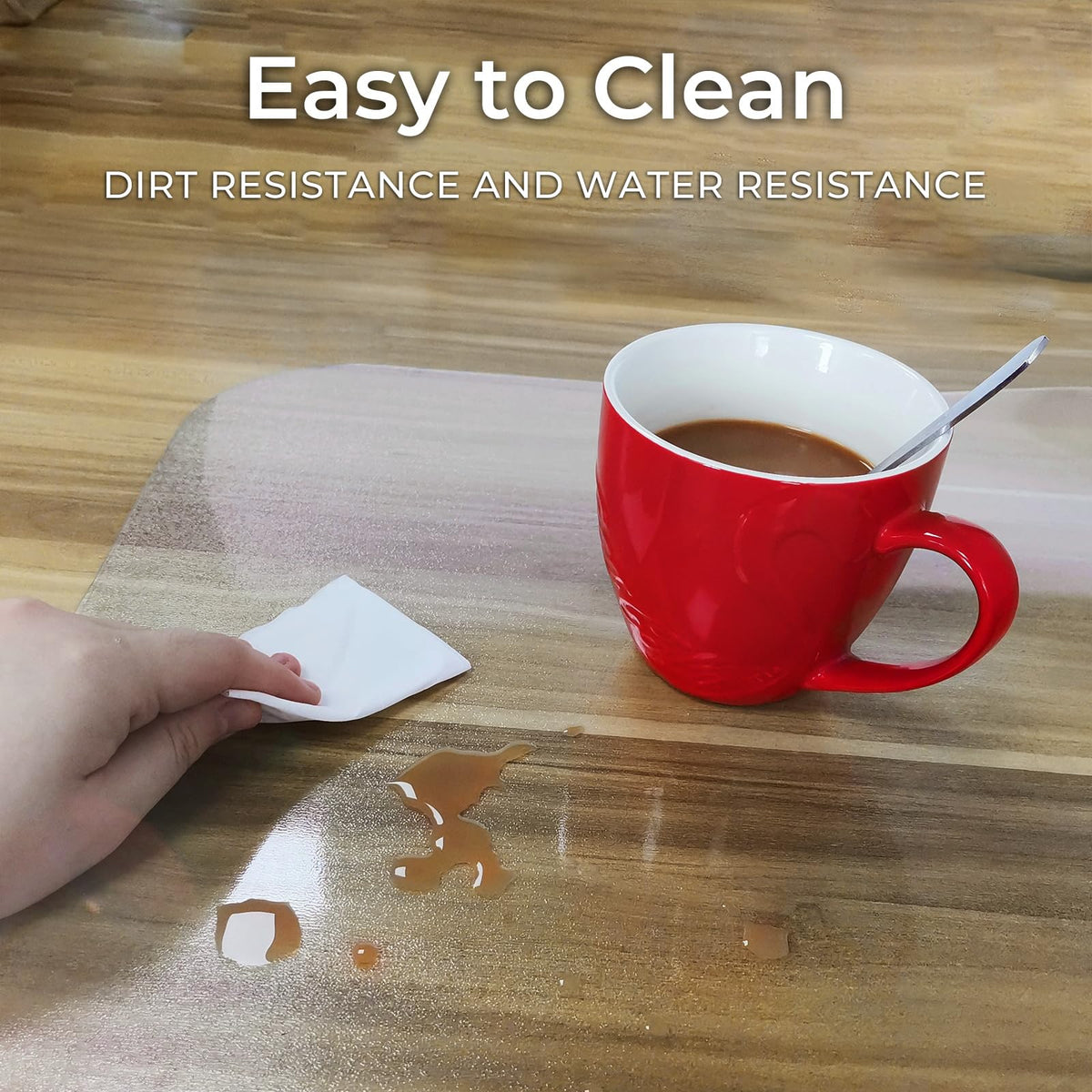 Chair Mat for Hard Wood Floors - Heavy Duty Floor Protector - Easy Clean (47''59'')