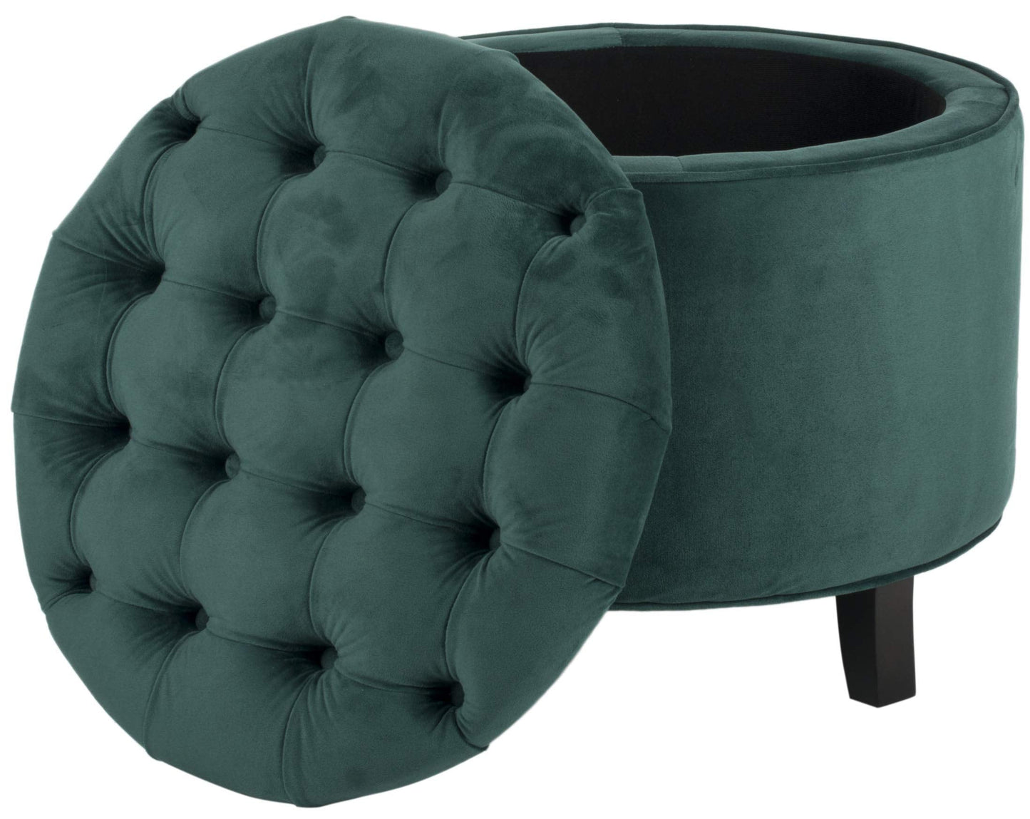 SAFAVIEH Upholstered Ottoman, in Marine, 55 X 55 X 50