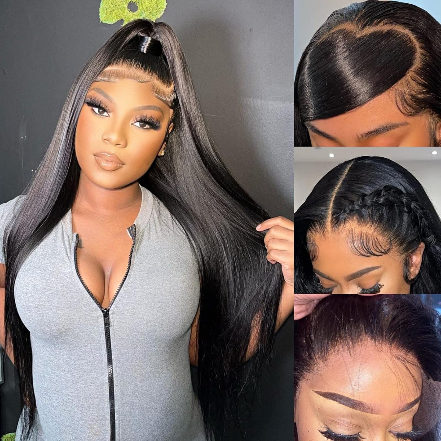 Miss Flower 250% Density HD Lace Front Wigs Human Hair, Used-very good, missing 1 bit, scruffy, open, packaging