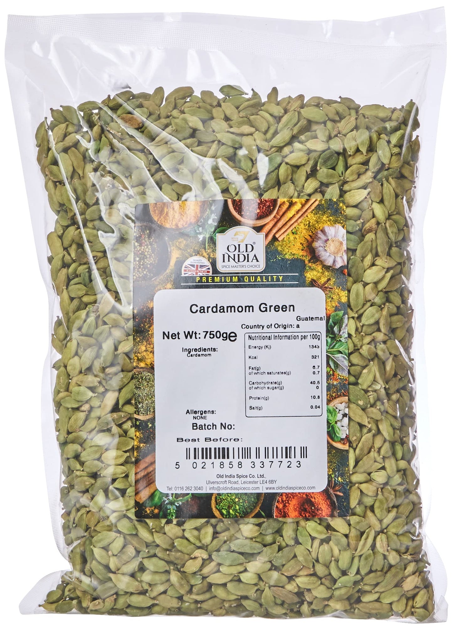 Old India Green Cardamom Pods 750 g