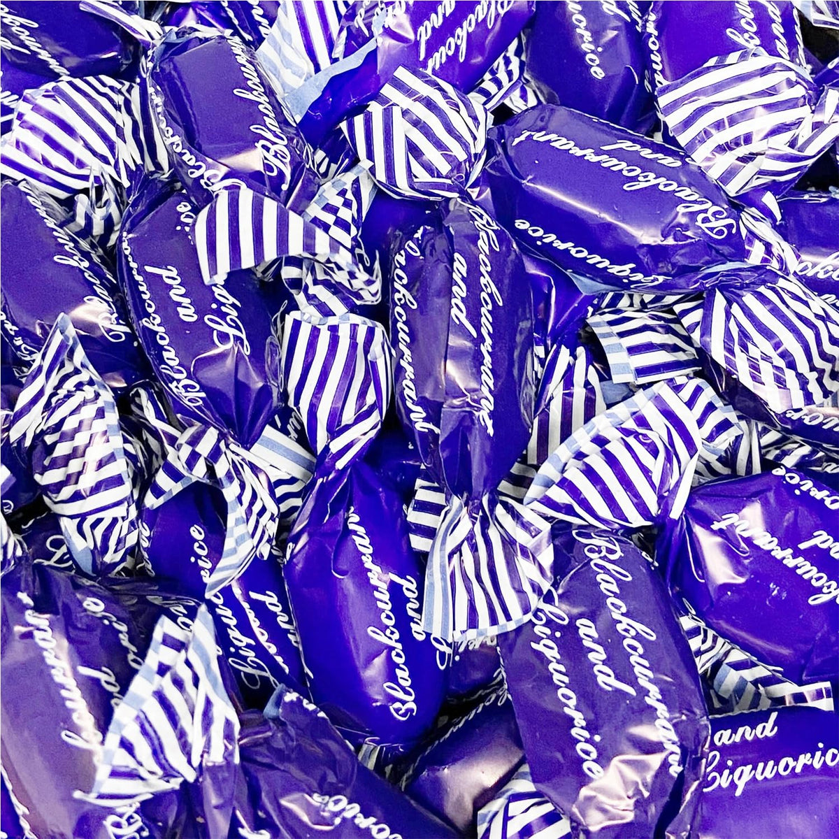 Blackcurrant & Liquorice Sweets - 1 Kilo Bulk Bag - 1KG - Assorted Sweet Pick and Mix for Parties, Gifts, and Sharing.
