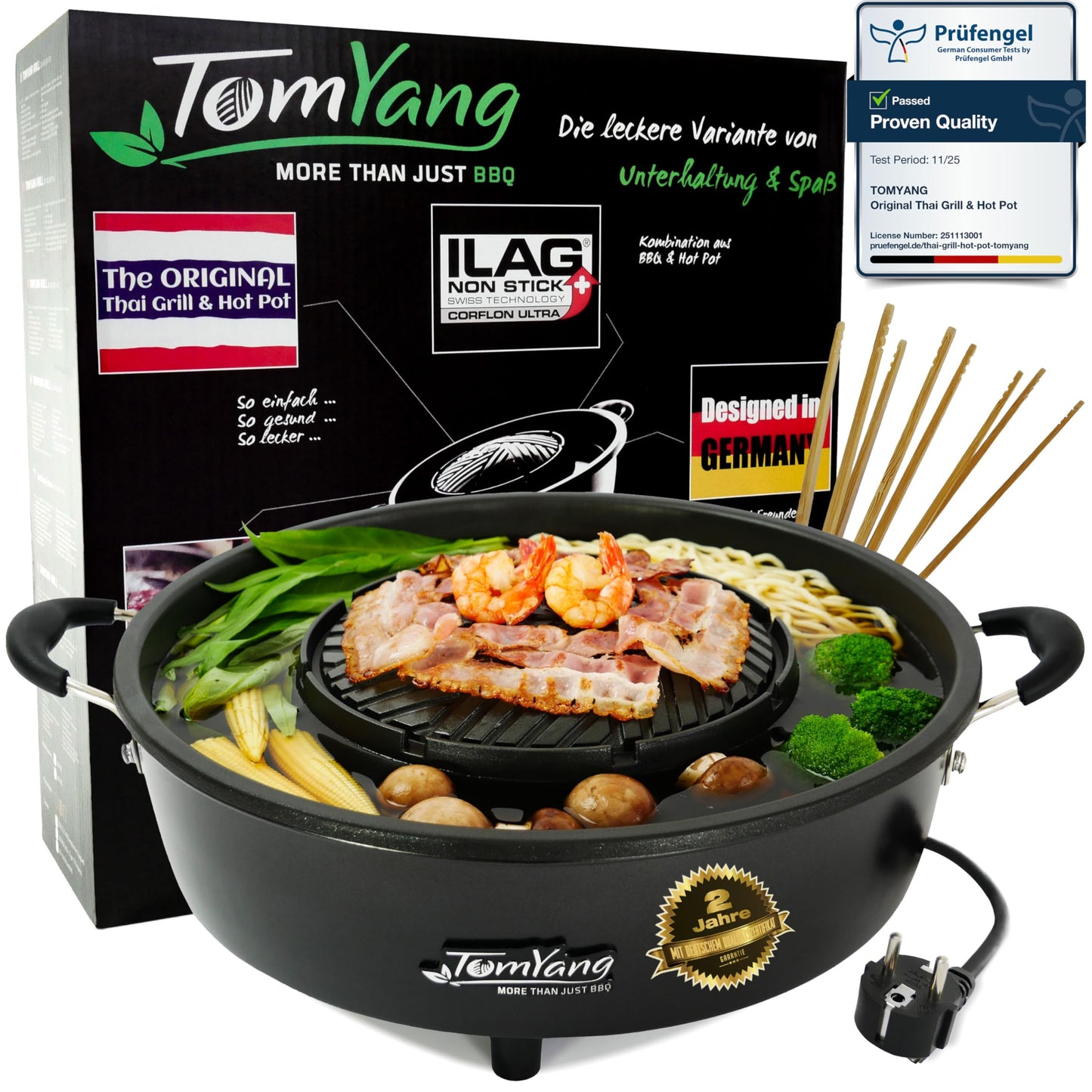 TomYang Hot Pot ? The Original Thai Grill & Hot Pot, Electric Thai BBQ Multi Cooker, Swiss Coating, German Design, More than 100 Recipe Videos. Korean
