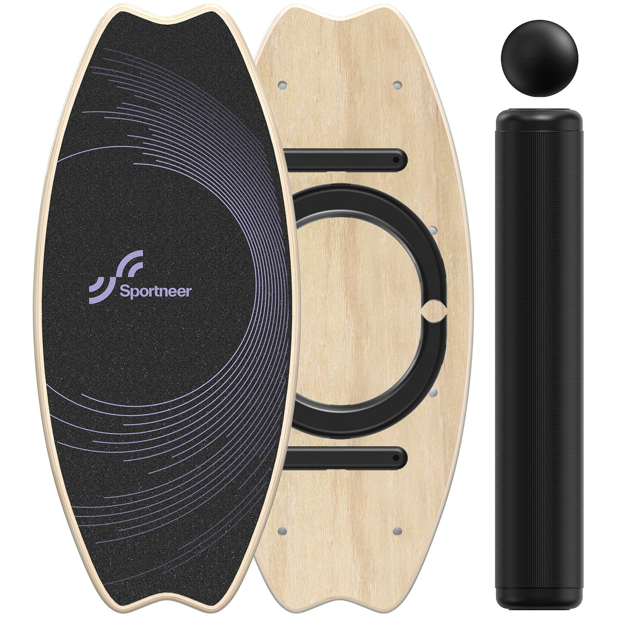 Sportneer Balance Board indoor board skateboard, indoor surfboard trick board and balance board for children and adults
