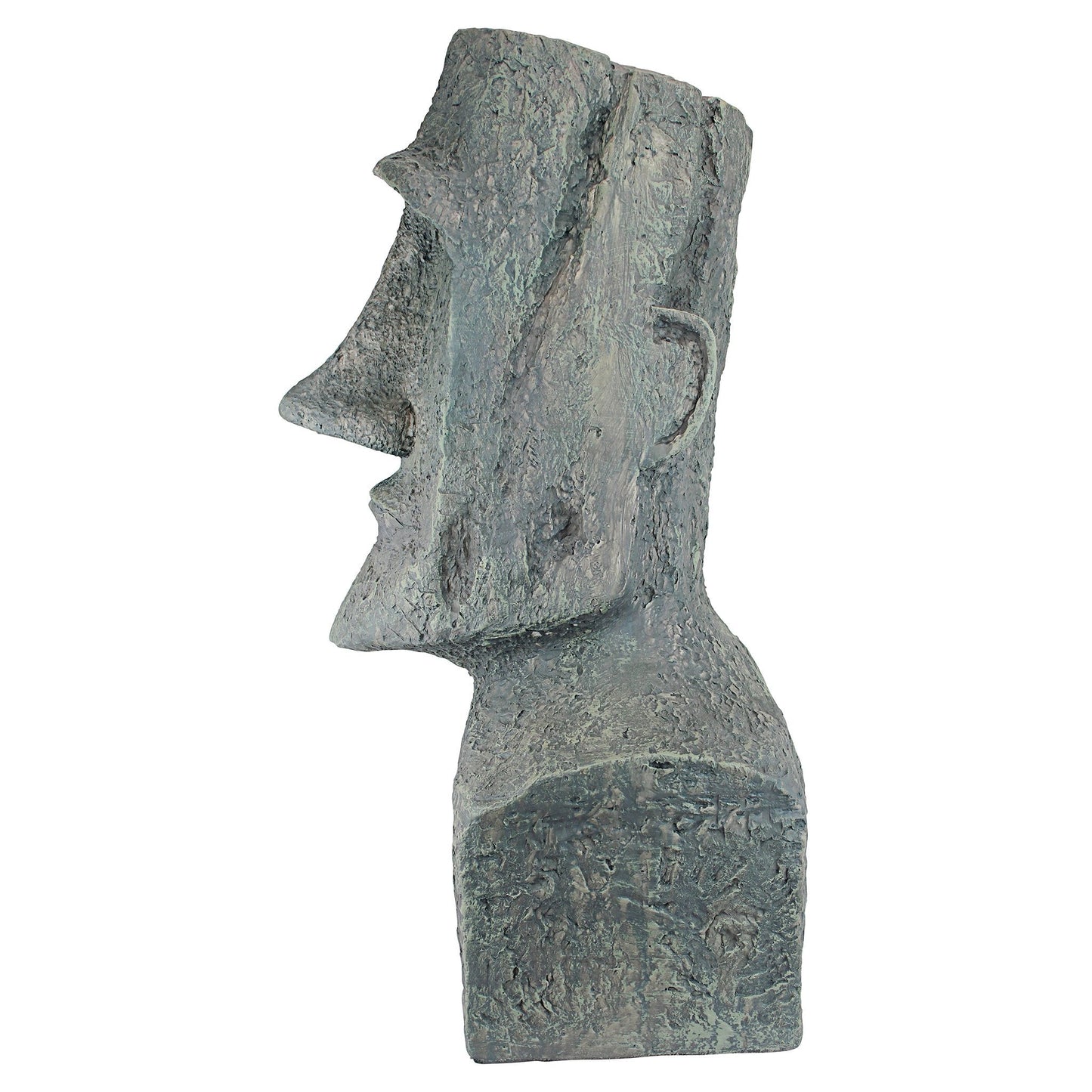 Design Toscano Easter Island Ahu Akivi Moai Monolith Garden Statue, Large 61 cm, Polyresin, Grey Stone