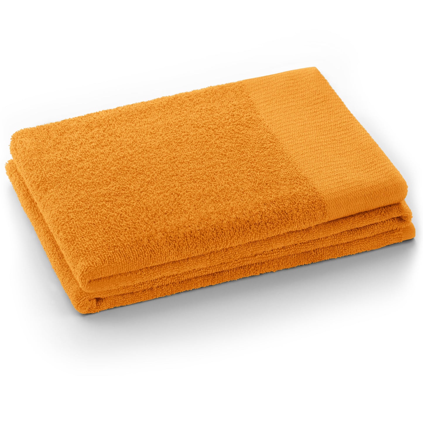 AmeliaHome Set 6pcs 4 Towels 50x100 cm and 2 Bath Towels 70x140 cm 100% Cotton Absorbent Orange Amari