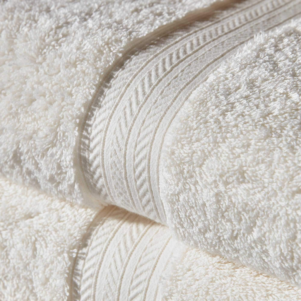 Christy Renaissance 6 Piece Towel Set | Parchment Off-White | 100% Egyptian Cotton Pile | Luxuriously Soft and Super Absorbent | 675 GSM