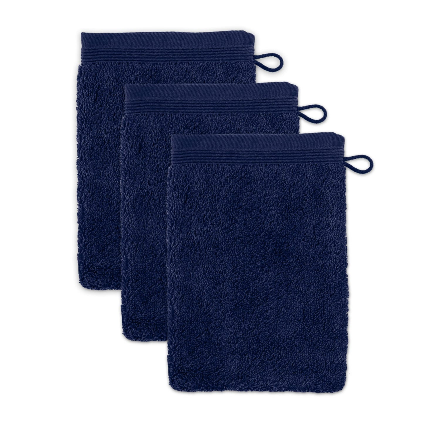 M?ve 3er set Superwuschel wash glove 15 x 20 cm made of 100% cotton, deep sea