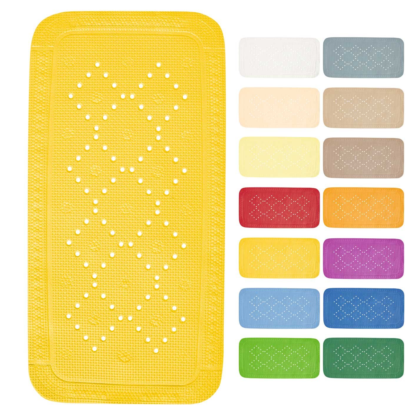 Spirella 71 x 36 Yellow Collection Alaska Shower Mat, PVC