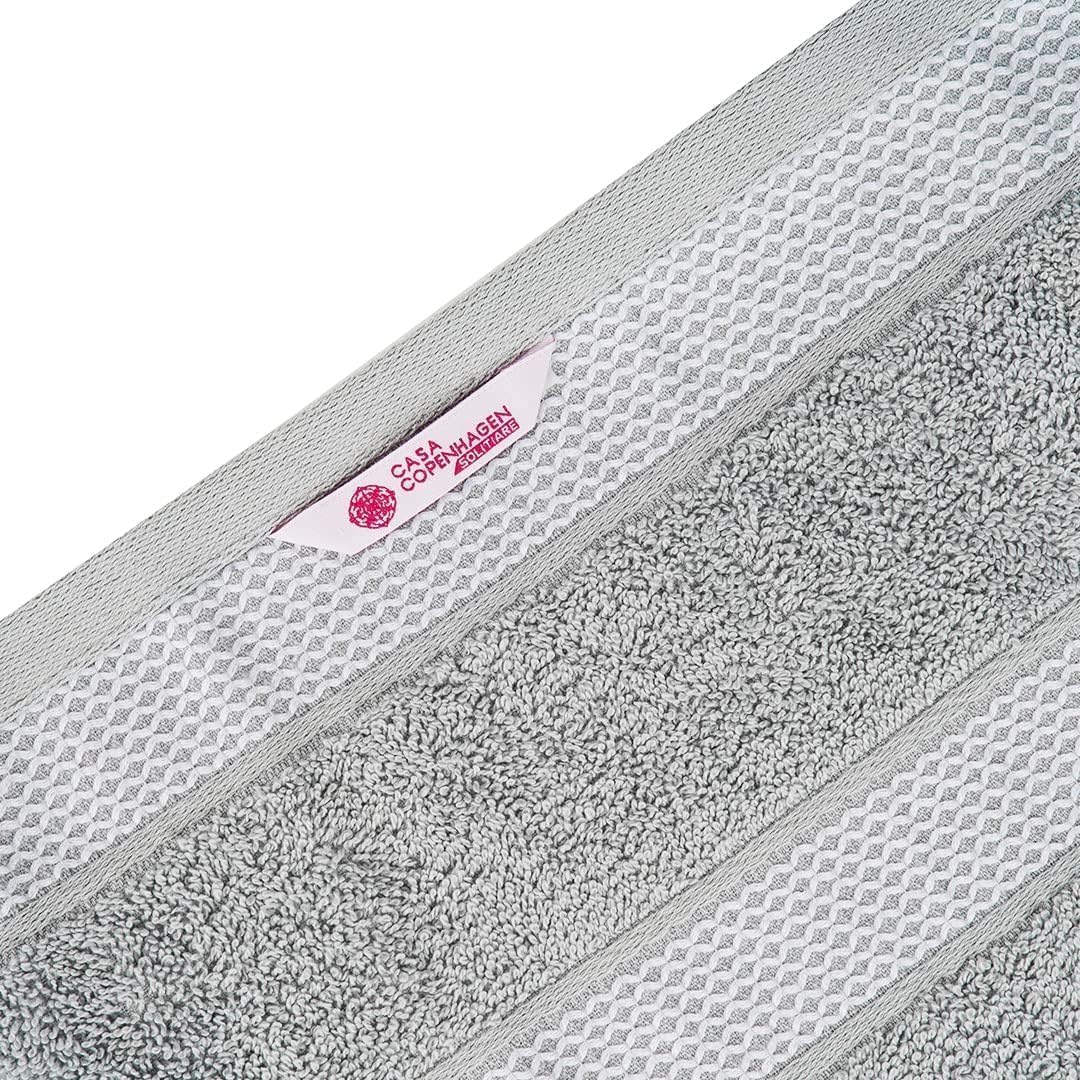 CASA COPENHAGEN Solitaire Towel Set, designed in Denmark, 600 g/m², Hotel & Spa, Kitchen & Bathroom, 6-piece set with 2 bath towels, 2 hand towels
