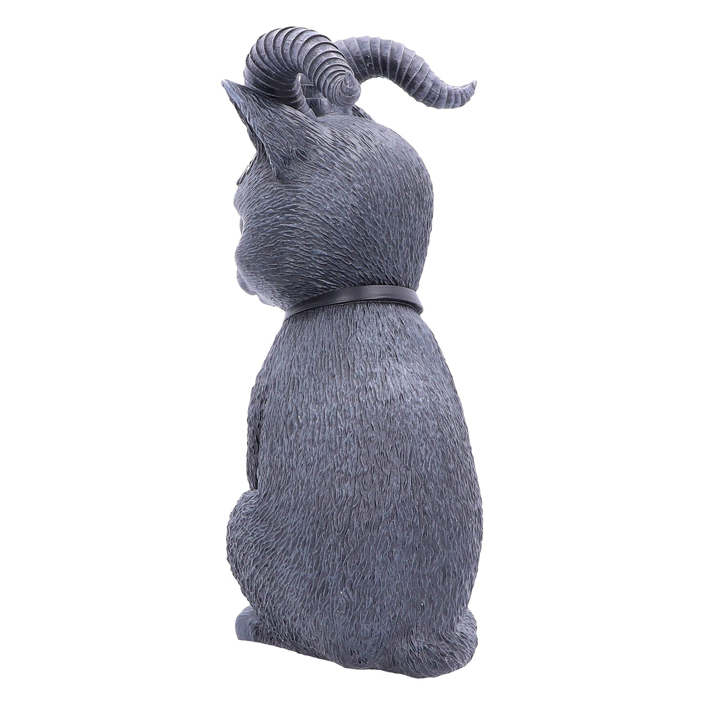 Nemesis Now Large Pawzuph Horned Occult Cat Figurine, Black, 26.5cm