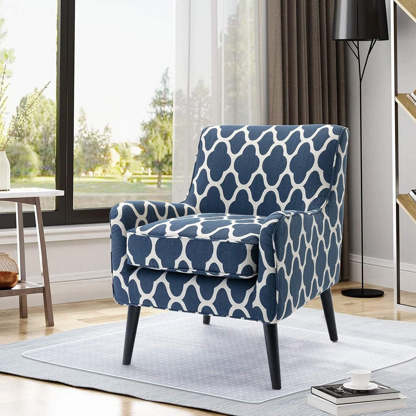 Rectangular Chair Mat for Carpet Protection, Clear Transparent PVC Floor Carpet Protector