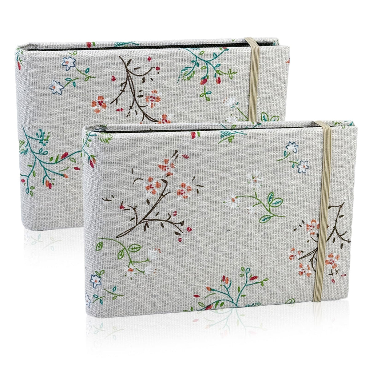 2 Pack Small Photo Albums, 6x4 Slip in Photo Albums 200 Photos Mini Flip Photo Book with Linen Cover, Portable Photo Album Memory Books for Baby