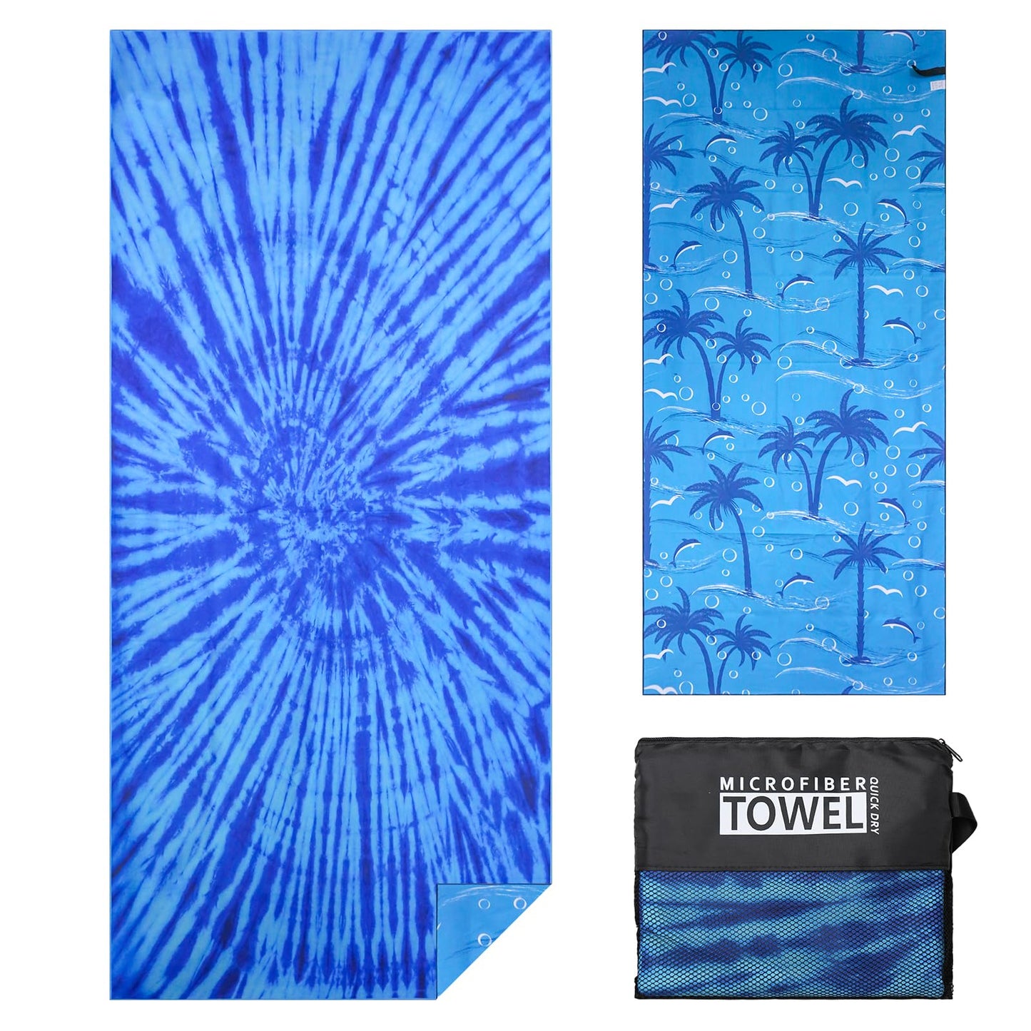 TMEOG Microfibre Beach Towels 180x80cm Extra Large Sand Free Beach Towel for Adults Compact Thin Travel Towel Women Men Lightweight Swim Pool Yoga