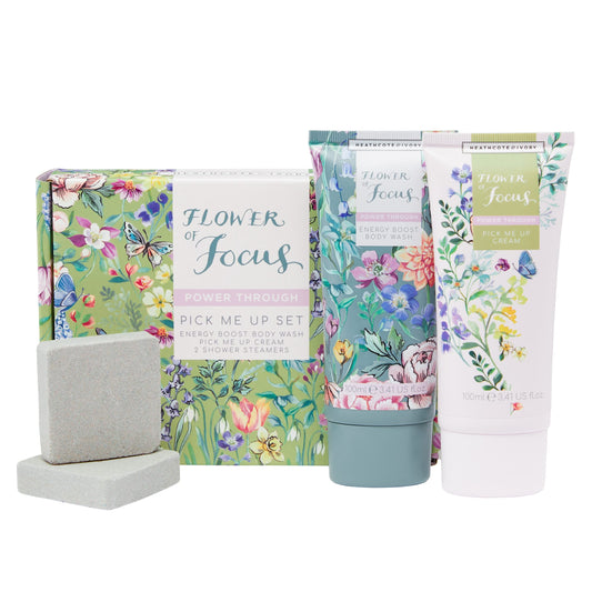Heathcote & Ivory Body Wash 100, All Purpose Rich Cream 100ml, Shower Steamers 2x 30g, Moisturiser, Shea Butter, Essential Oils, Travel Size, Vegan