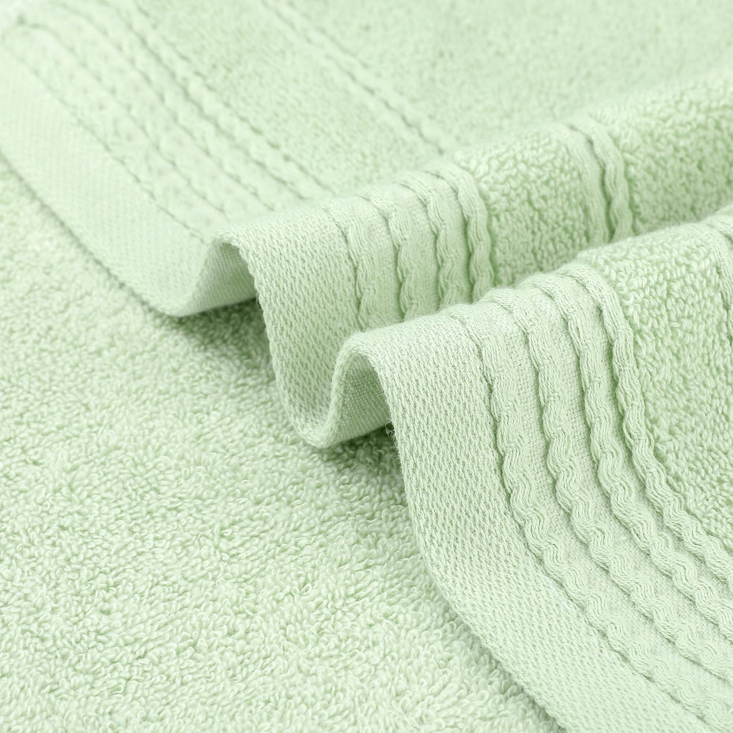 HMETOL Striped Comfort and Quick Drying Hand Towel Set (14 x 30 Inches)